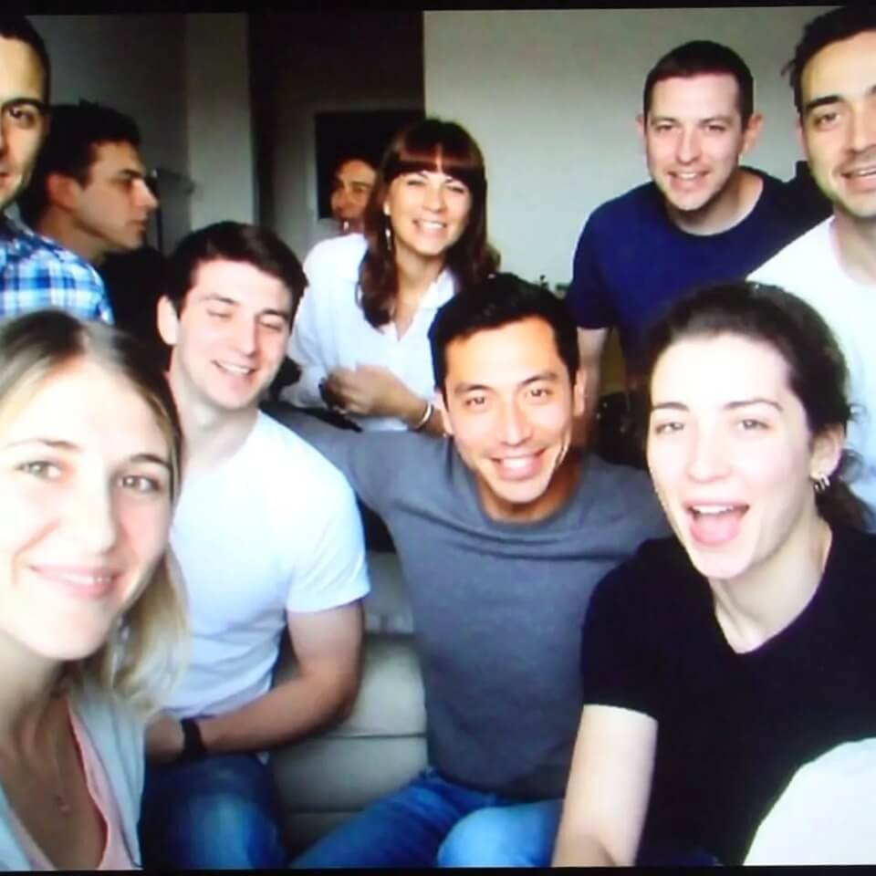 Chaotic family group chat with repeated forwards and emojis